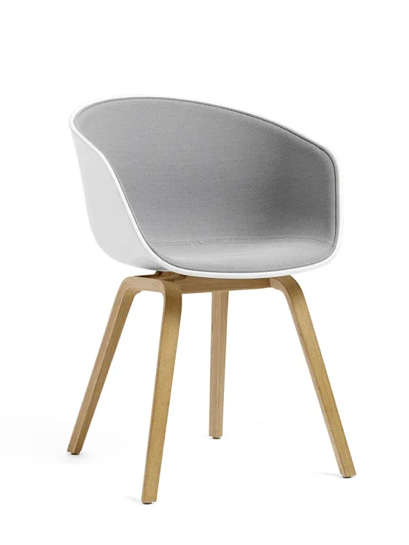 About a Chair AAC22 forsidepolstret, hvid skal fra Hay