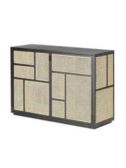 Air Sideboard, black/cane fra Design House Stockholm