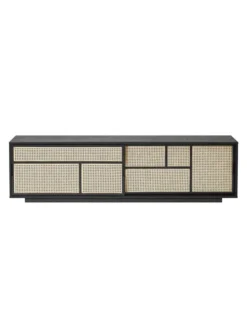 Air Sideboard Low, black/cane fra Design House Stockholm
