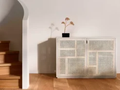 Air Sideboard, white/cane fra Design House Stockholm
