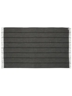 Askø Plaid, dark grey fra Silkeborg Uldspinderi