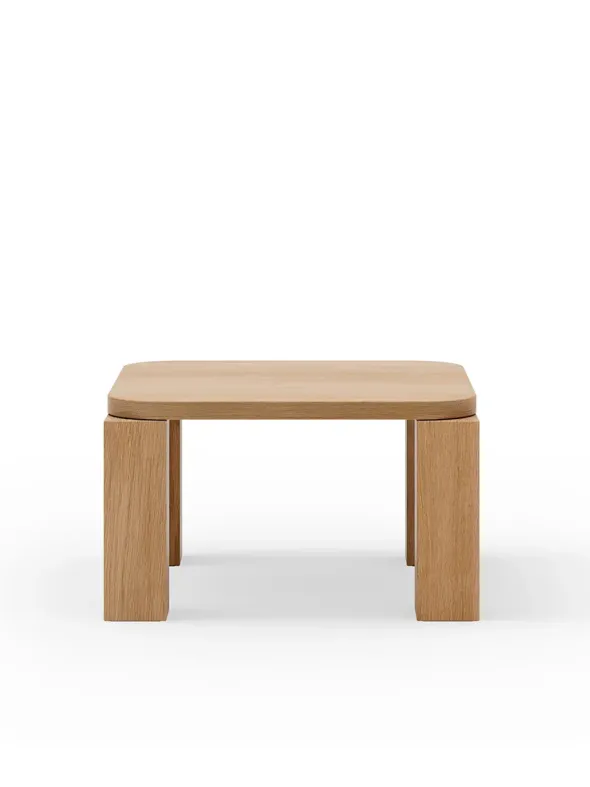 Atlas Sofabord 600x600, Natural Oak fra New Works