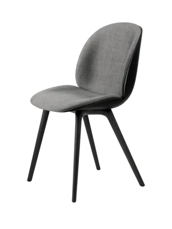 Beetle Chair, forsidepolstret, sort skal fra GUBI