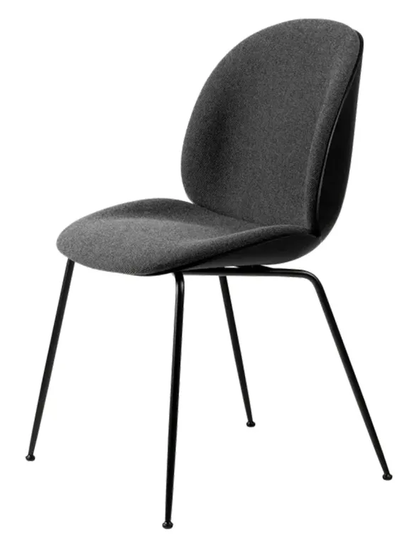Beetle Chair, forsidepolstret, sort skal fra GUBI