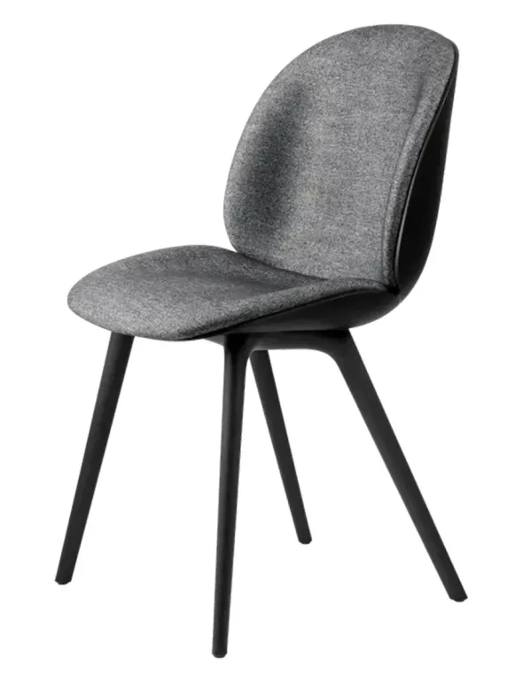 Beetle Chair, forsidepolstret, sort skal fra GUBI