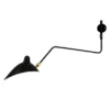 Big Wall Lamp w/1 Curved Arm af Serge Mouille