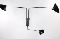 Big Wall Lamp w/3 Rotating Straight Arms af Serge Mouille
