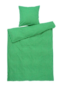 Bæk & Bølge Sengetøj, grøn/sand fra Juna