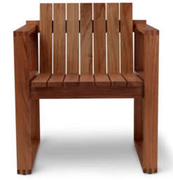 BK11 udendørs loungestol, olieret teak inkl. charcoal hynde fra Carl Hansen & Søn