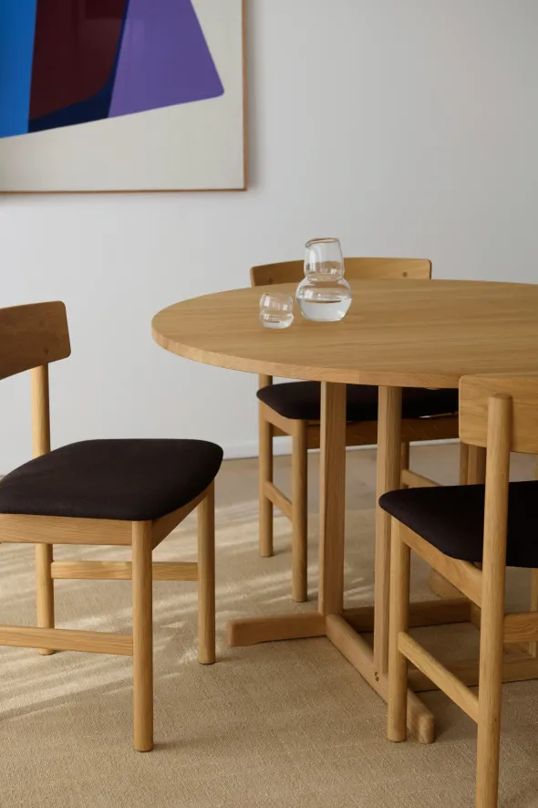 BM80 Shaker spisebord, rundt af Børge Mogensen