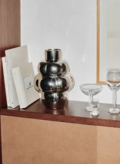 Bubble Glass Champagne Coupe, plain top fra Louise Roe