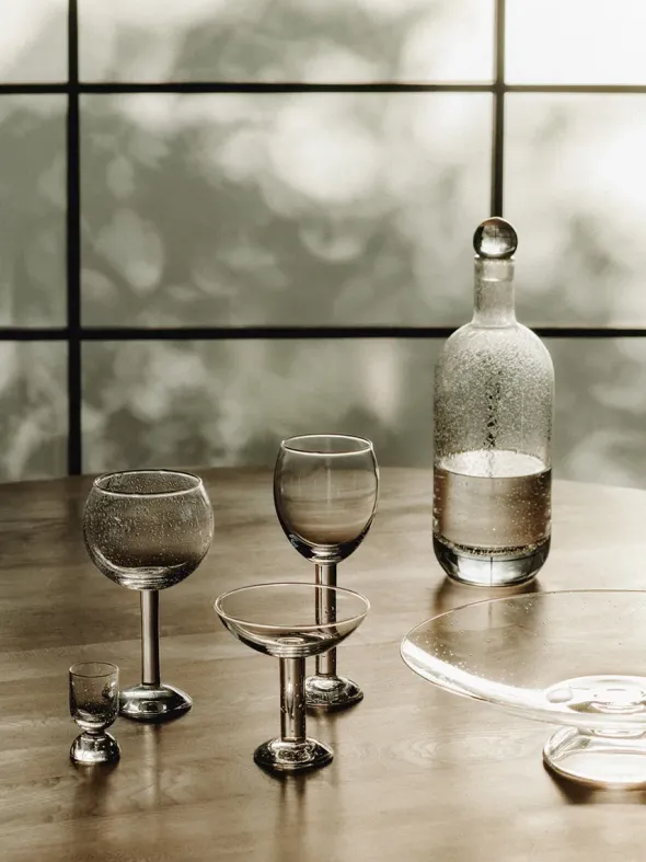 Bubble Glass Wine, plain top fra Louise Roe