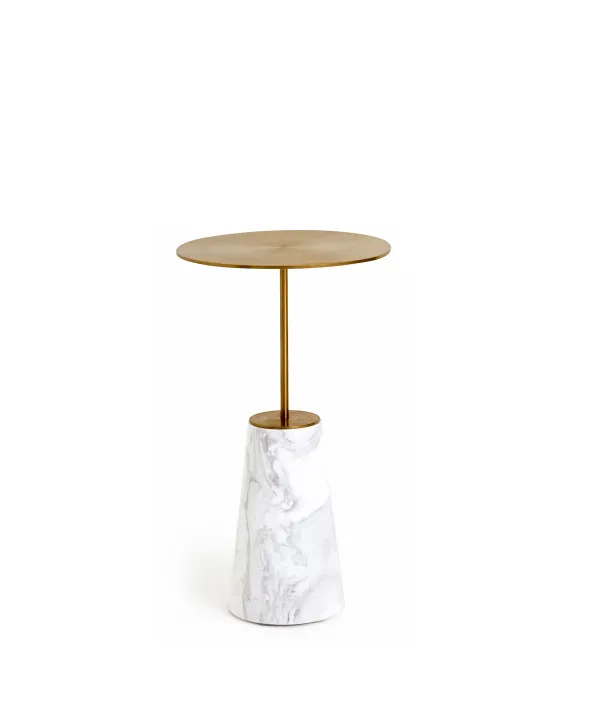 Bund sidebord Ø33 cm, marmor fra Stellar Works