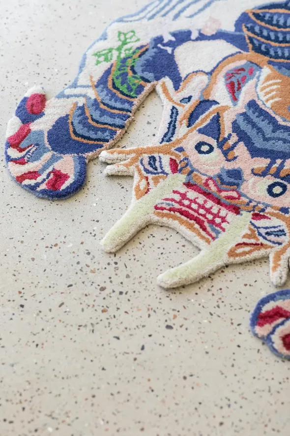 Burma Dragon Rug Large fra Bongusta
