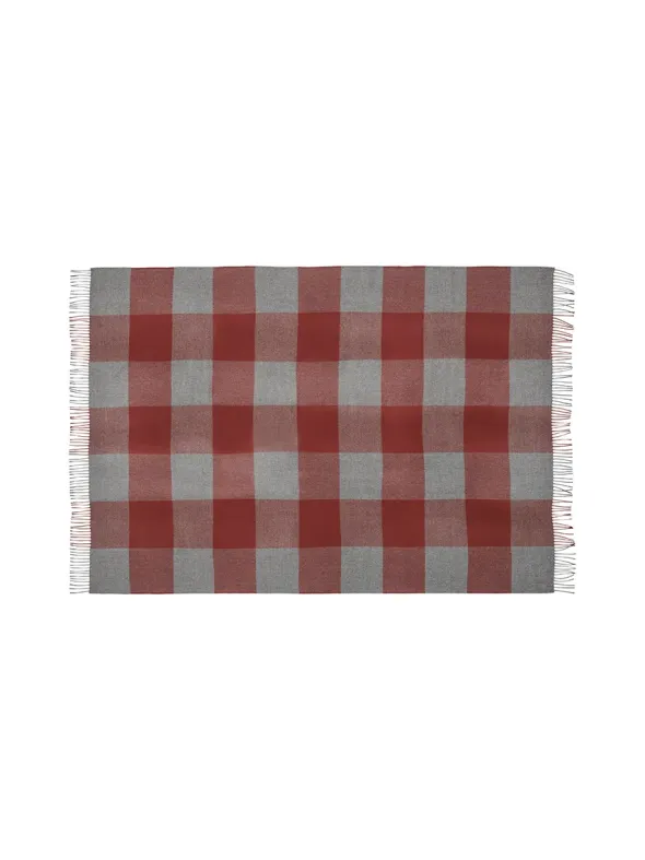 Caracas Plaid, beetroot fra Silkeborg Uldspinderi