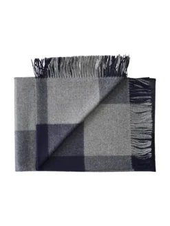 Caracas Plaid, marina fra Silkeborg Uldspinderi