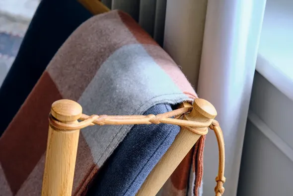 Caracas Plaid, rosewood fra Silkeborg Uldspinderi