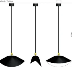 Ceiling Lamp Bookshelves af Serge Mouille