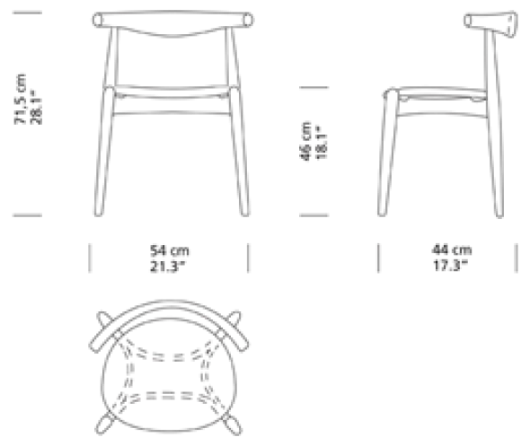 CH20 Elbow Chair i bøg af Hans J. Wegner
