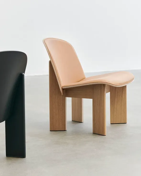 Chisel Lounge Chair m/polstring fra Hay