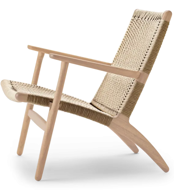 CH25 Loungestol, eg hvidolie af Hans J. Wegner