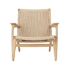 CH25 Loungestol, eg olie af Hans J. Wegner