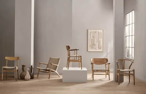 CH25 Loungestol, eg olie af Hans J. Wegner