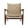 CH25 Loungestol, valnød olie af Hans J. Wegner