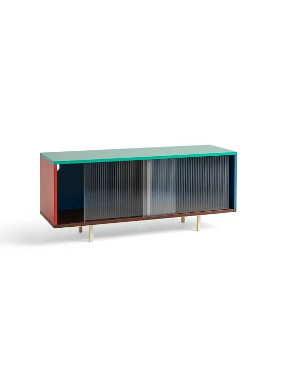 Colour Cabinet, medium med glasdøre fra Hay