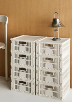 Colour Crate Medium Square, Charcoal fra Hay
