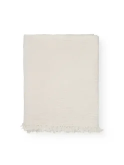Cotton throw, Pure Ecru fra Aiayu
