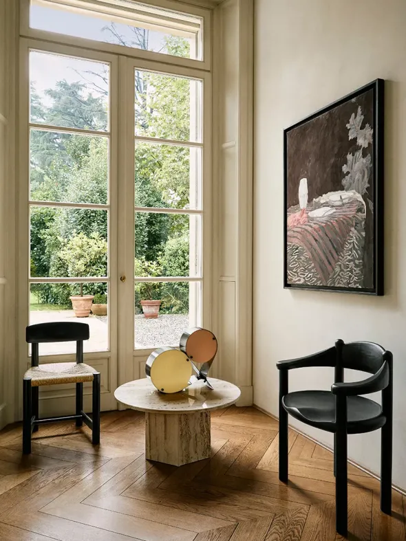 Daumiller Side Chair, black pine fra GUBI