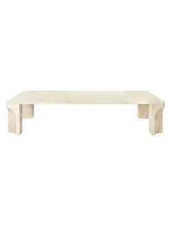 Doric Coffee Table 140 x 80 cm, Neutral White Travertine fra GUBI