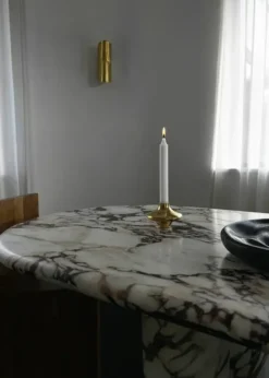 Doublet Candleholder Small, silver fra Hein Studio