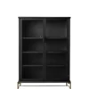 Dowry III kabinet, onyx eg, clear glass fra Stellar Works
