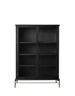 Dowry III kabinet, onyx eg, clear glass fra Stellar Works