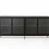 Dowry II kabinet, onyx eg, frosted glass fra Stellar Works