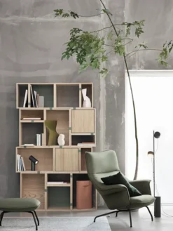 Doze Lounge Chair inkl. Fodskammel, ocean 80 fra Muuto