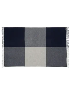 Drejø Plaid, midnight fra Silkeborg Uldspinderi