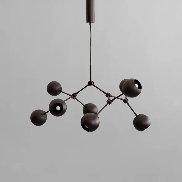 Drop Chandelier Globe, Mini, Burned Black fra 101 Copenhagen