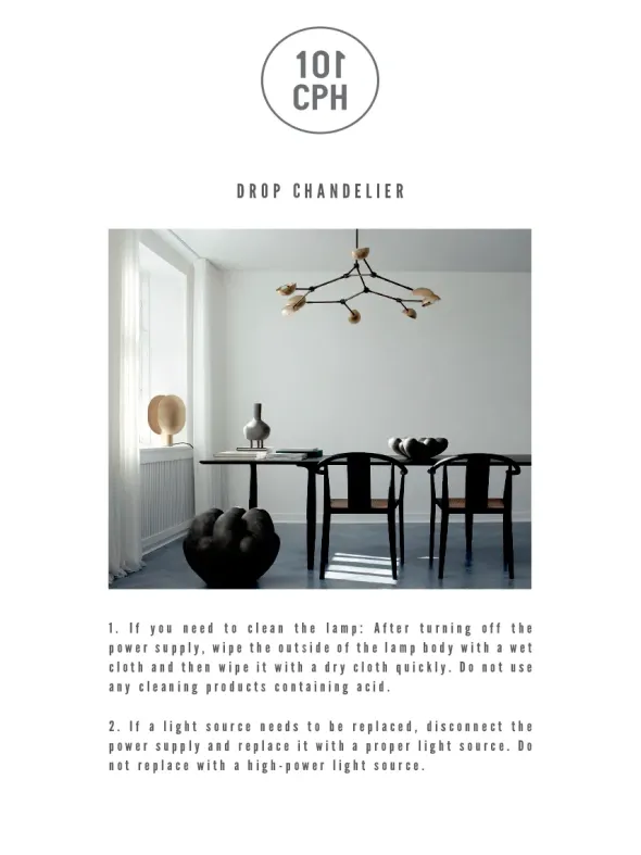 Drop Chandelier, oxidized fra 101 Copenhagen