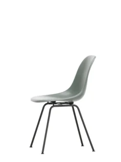 Eames Fiberglass Chair DSX, sortlakeret fra Vitra
