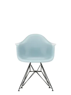 Eames Plastic Armchair DAR, sort pulverlakering fra Vitra