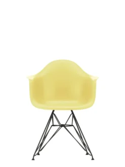 Eames Plastic Armchair DAR, sort pulverlakering fra Vitra