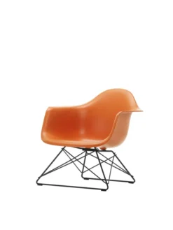Eames Plastic Armchair LAR, sortlakeret fra Vitra