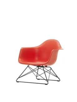 Eames Plastic Armchair LAR, sortlakeret fra Vitra