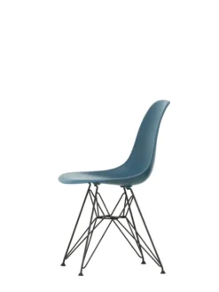 Eames Plastic Side Chair DSR, sort pulverlakeret fra Vitra