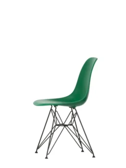 Eames Plastic Side Chair DSR, sort pulverlakeret fra Vitra
