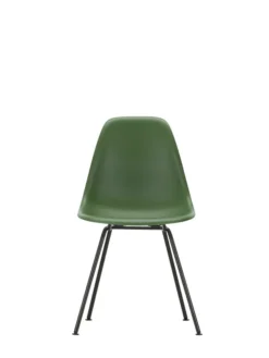 Eames Plastic Side Chair DSX, sort pulverlakeret fra Vitra