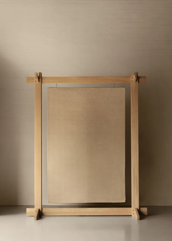 Echo Yano gulvtæppe, Beige fra Linie Design